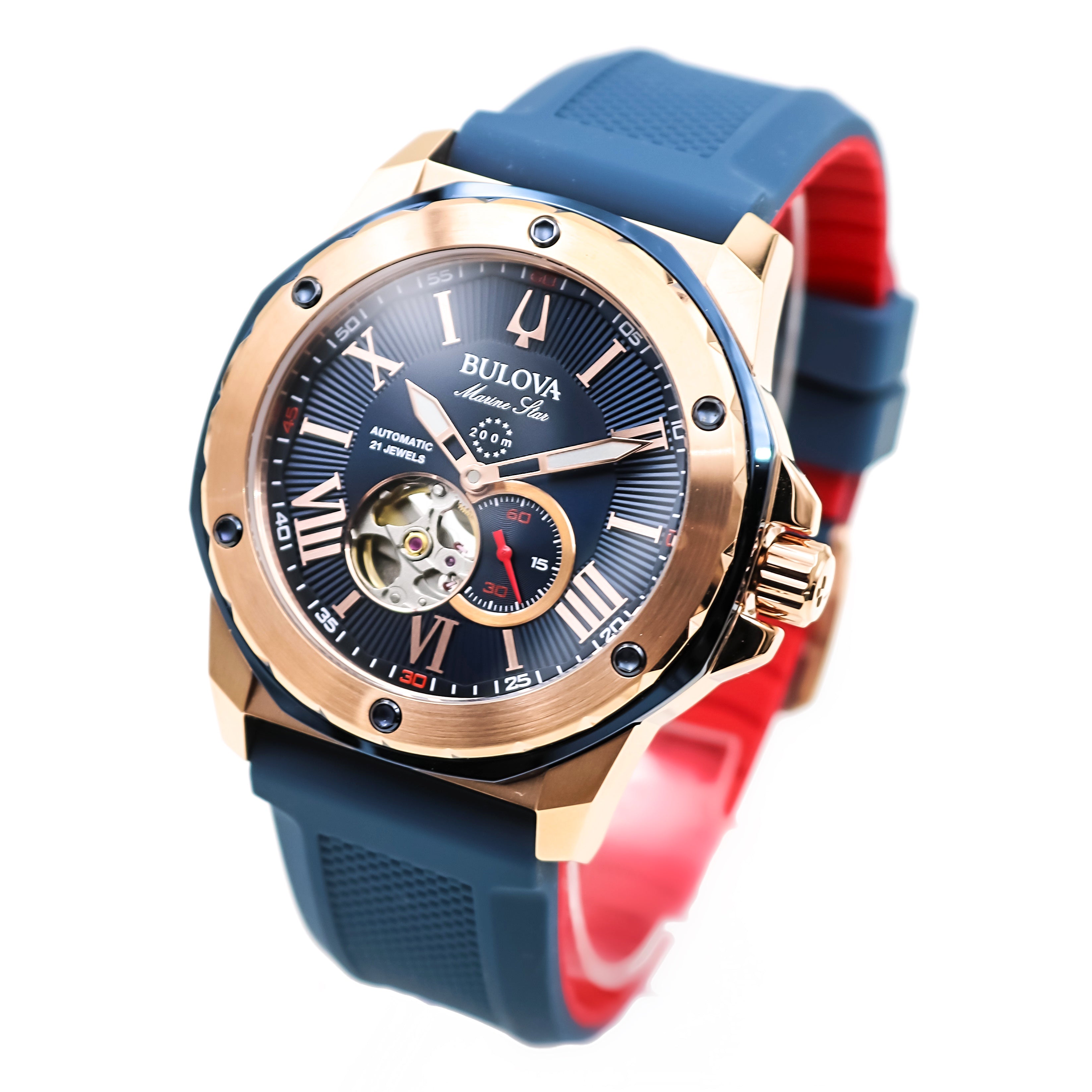 Bulova marine star hot sale 200m blue